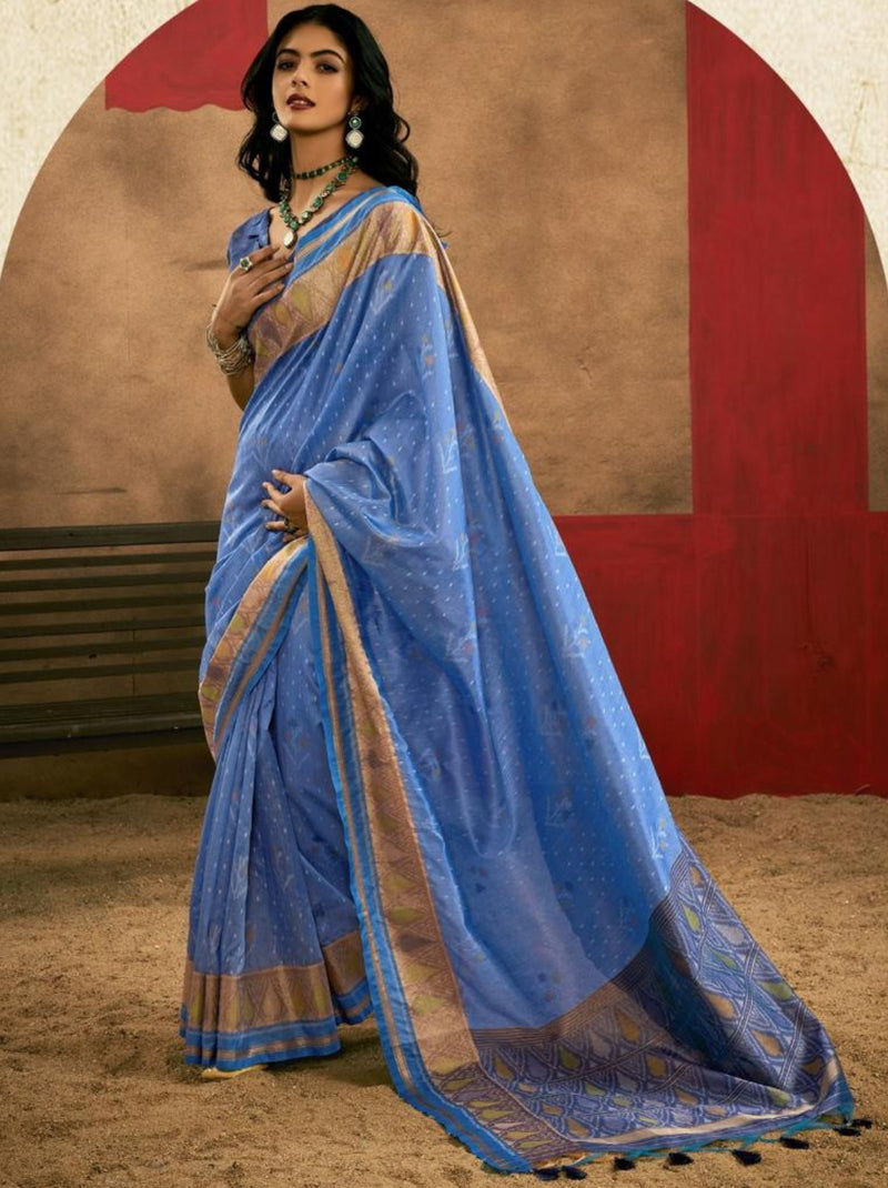 Cornflower Blue Celebration Saree