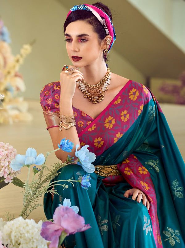 Prussian Blue Party Premium Saree