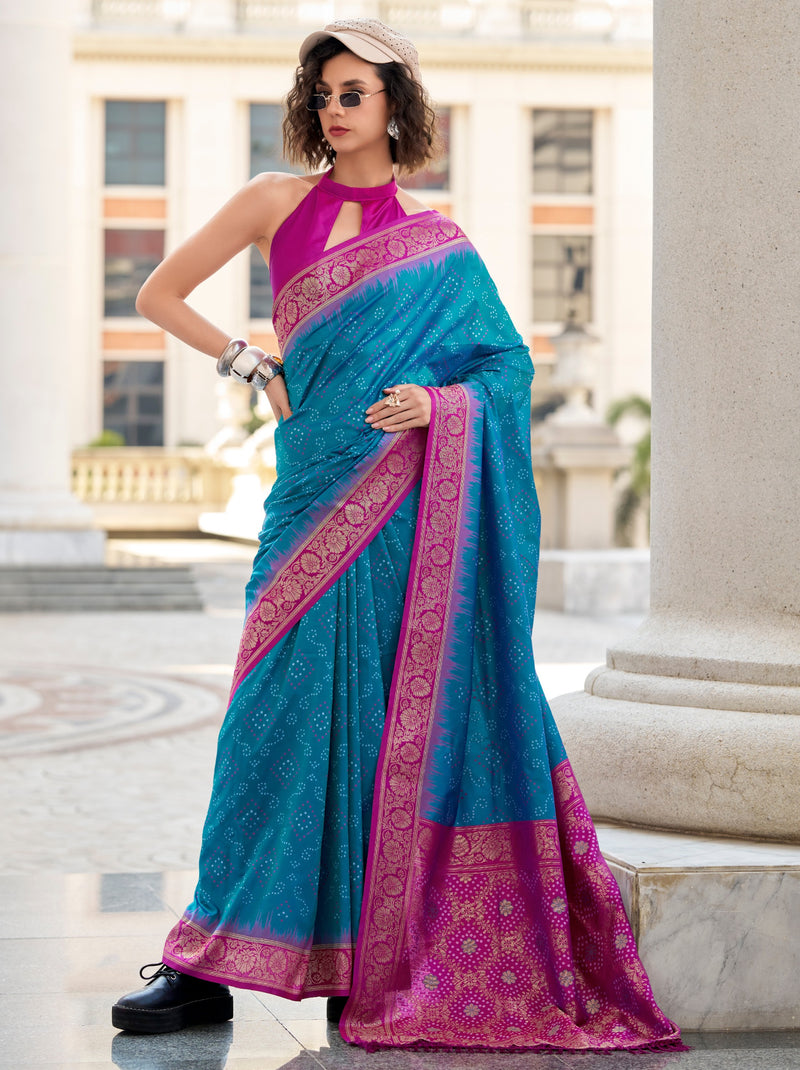 Sapphire Blue Luxurious Soft Silk Festive Saree