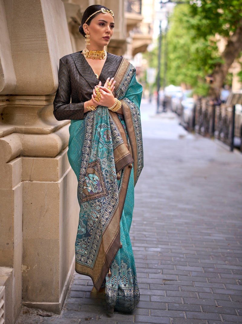 Carolina Blue Celebration Saree