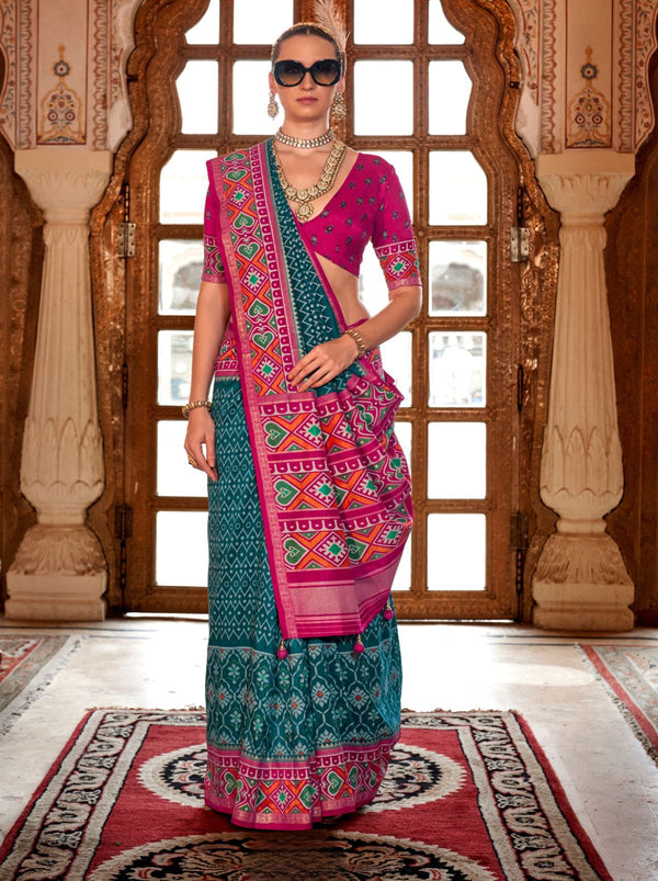 Yale Blue Wedding Party Designer Saree