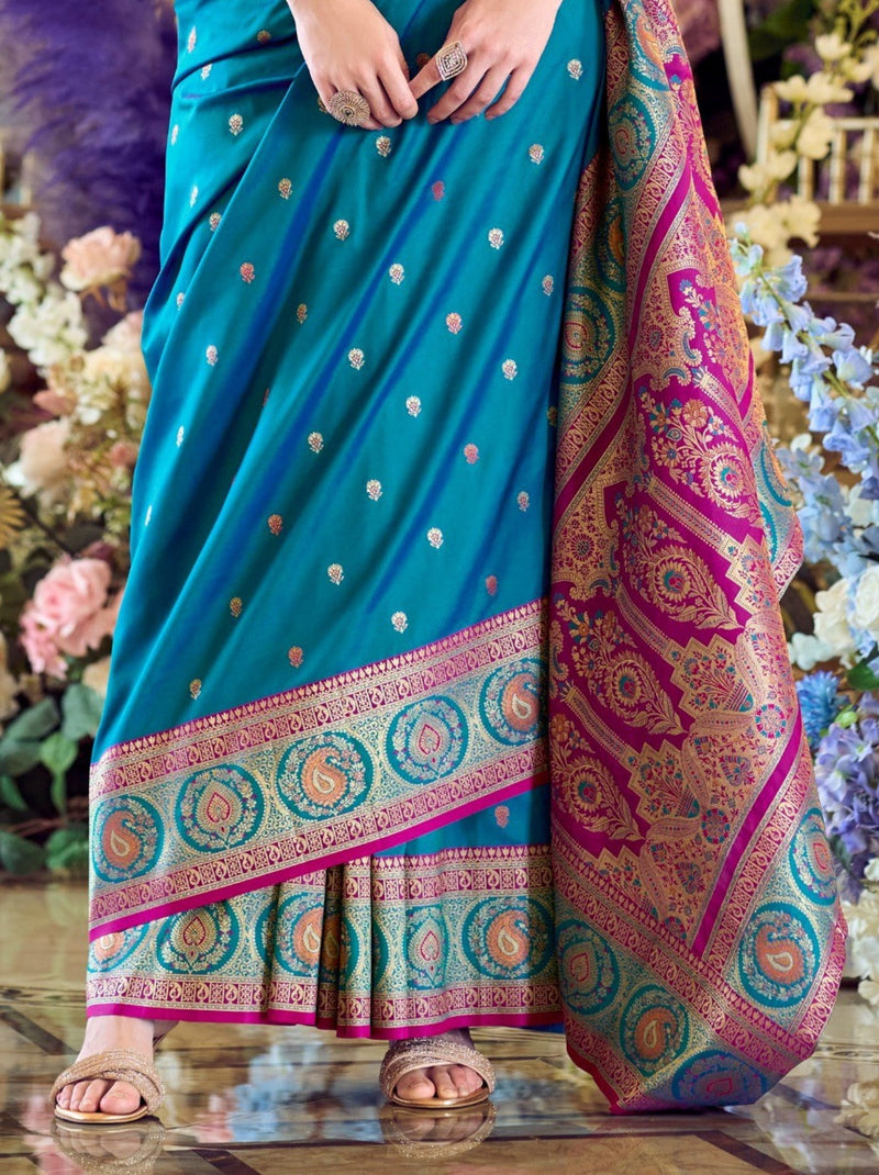 Sapphire Blue Festive Saree