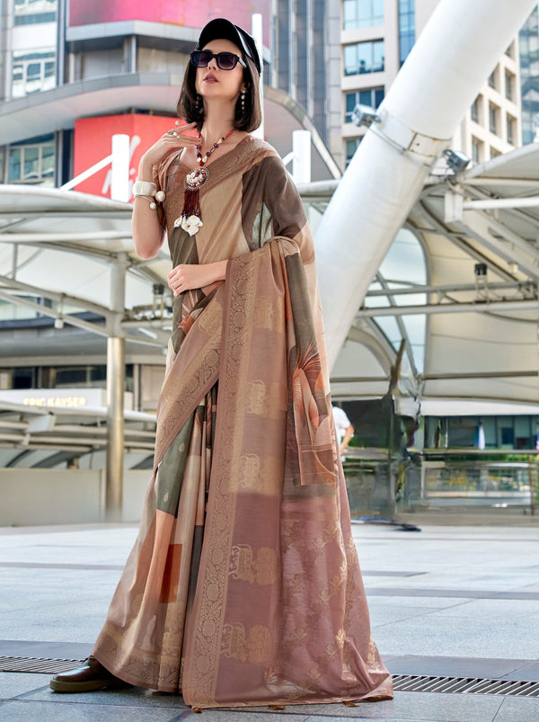 Tortilla Brown Celebration Saree