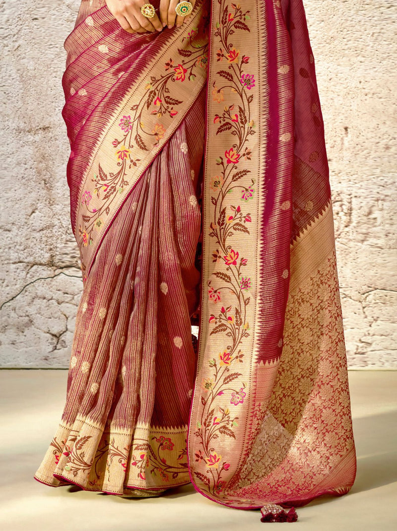 Maroon Wedding Designer Saree