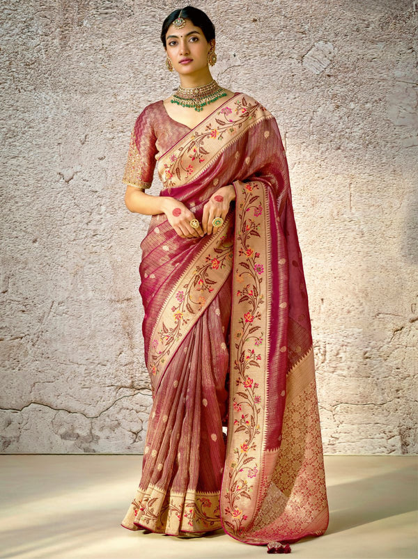 Maroon Wedding Designer Saree