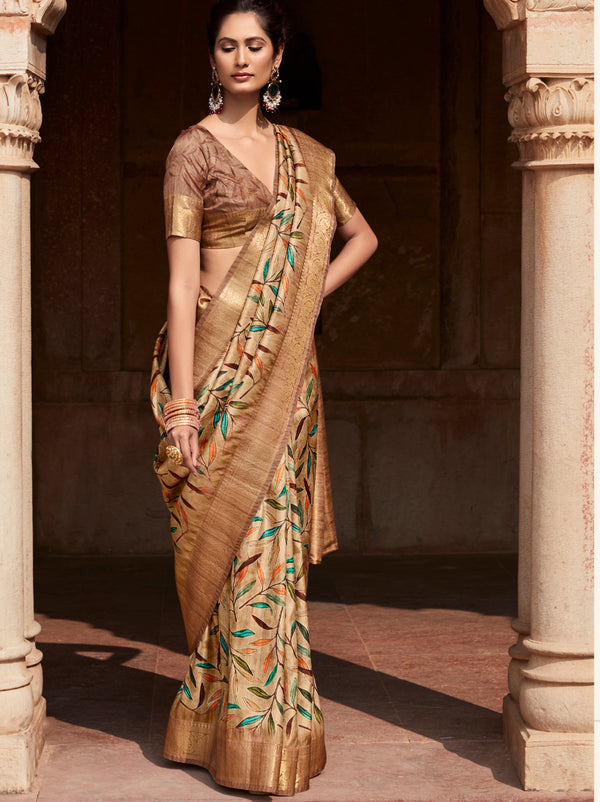 Tortilla Brown Celebration Saree