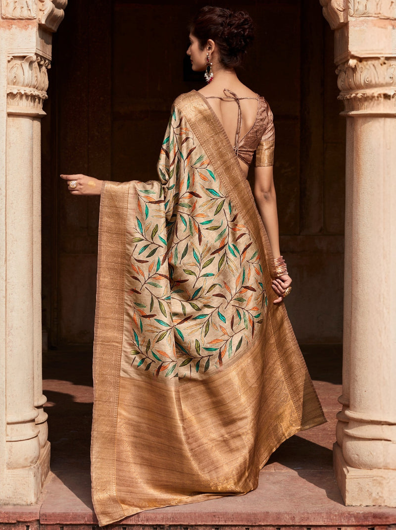 Tortilla Brown Celebration Saree