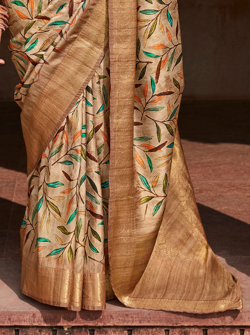 Tortilla Brown Celebration Saree