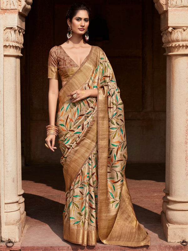 Tortilla Brown Celebration Saree