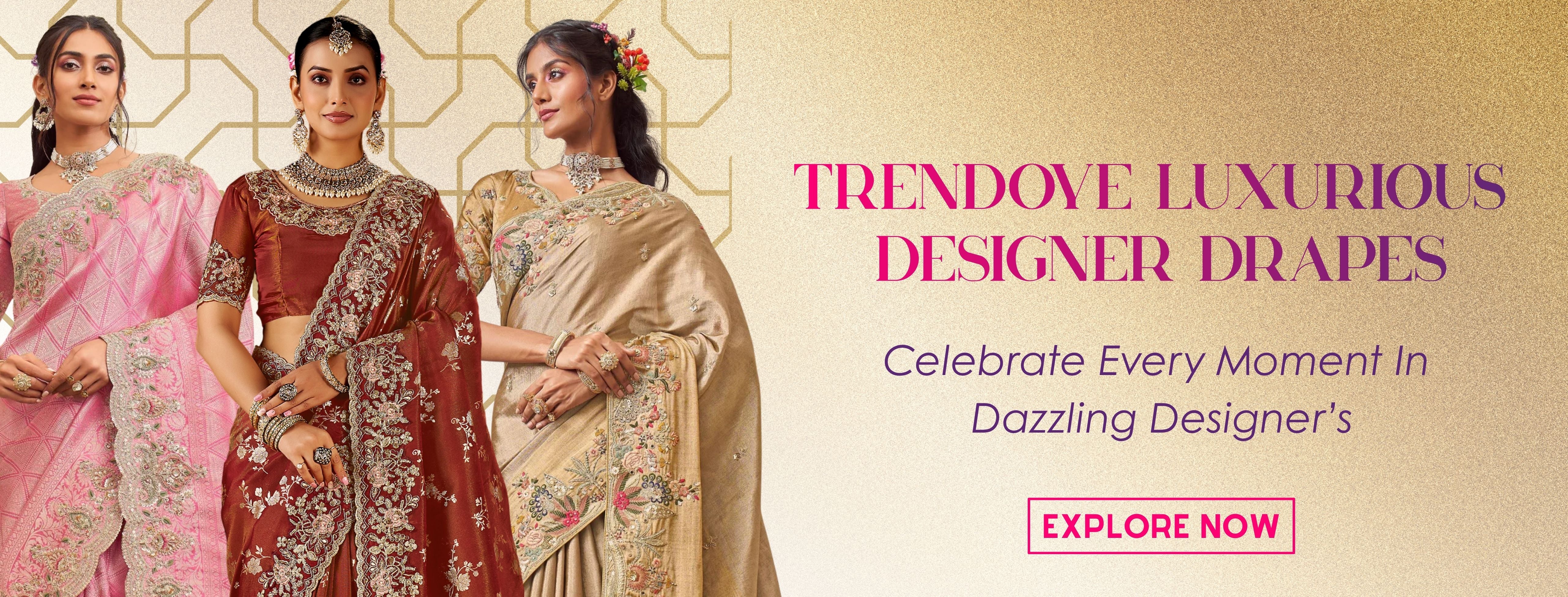 designer sarees - trendoye