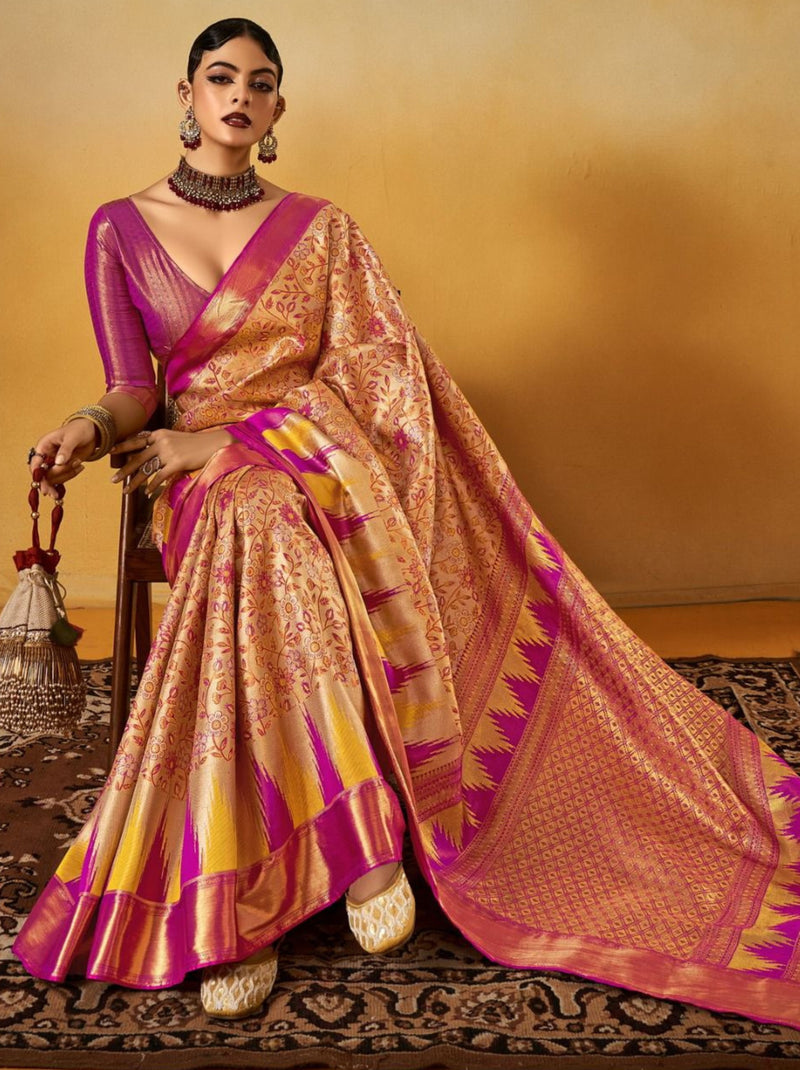 Golden Party Designer Saree