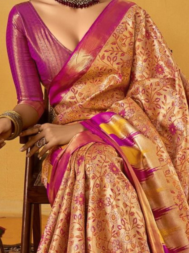 Golden Party Designer Saree