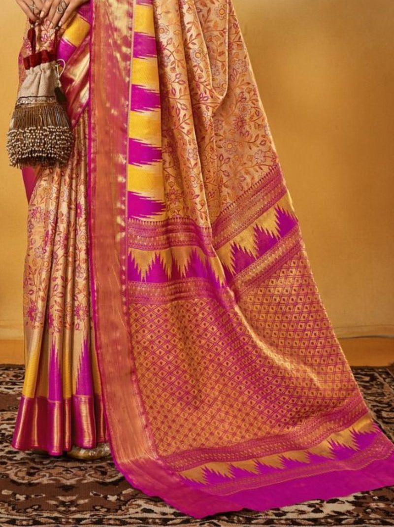 Golden Party Designer Saree