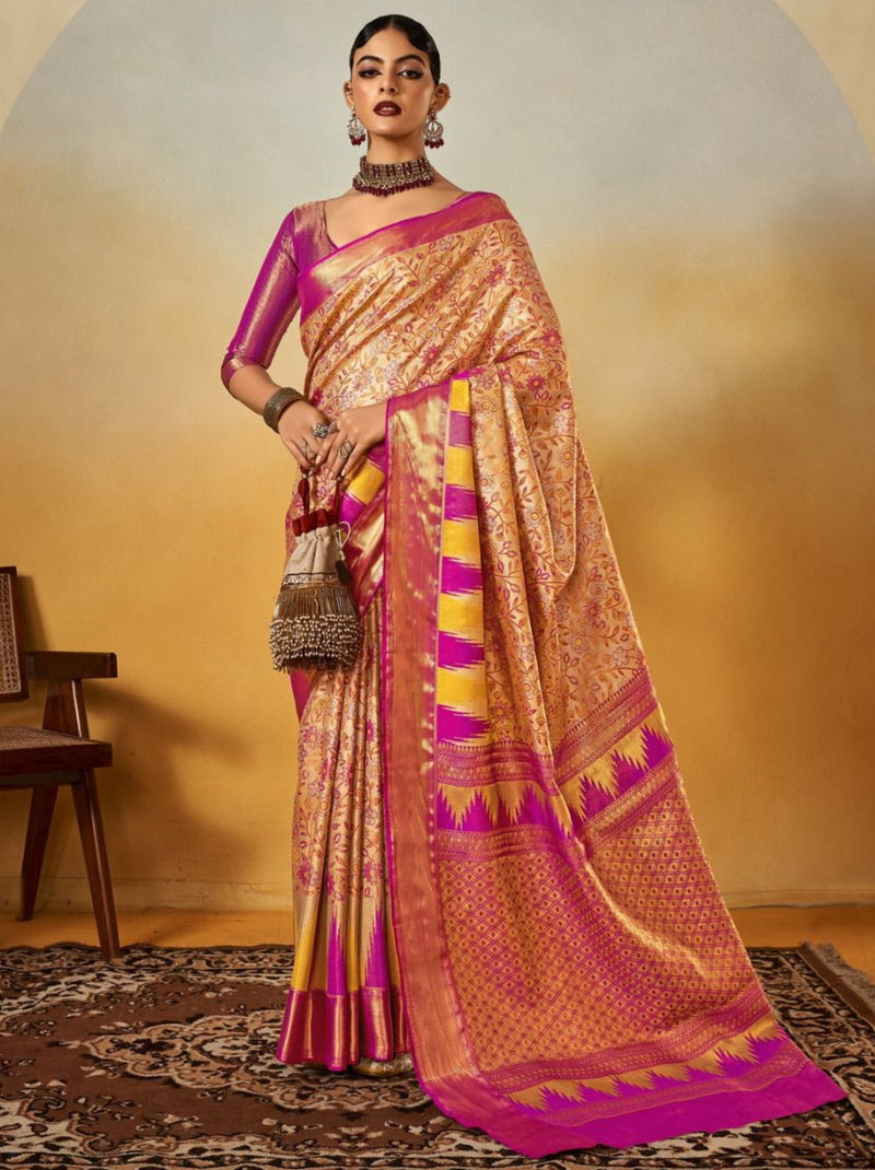 Golden Party Designer Saree