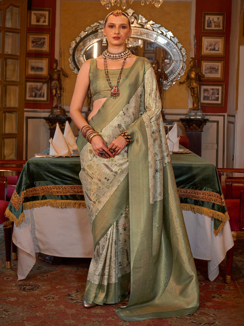 Laurel Green Party Designer Saree