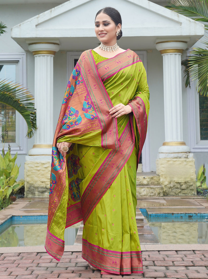 Apple Green Festive Saree