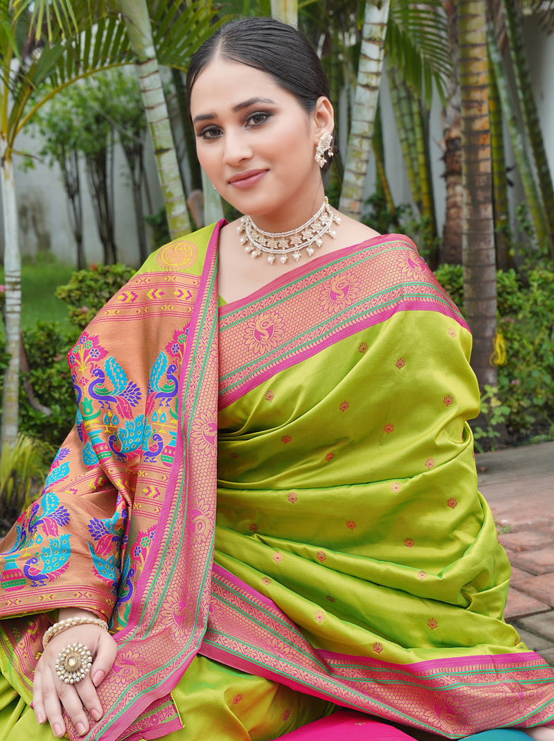 Apple Green Festive Saree