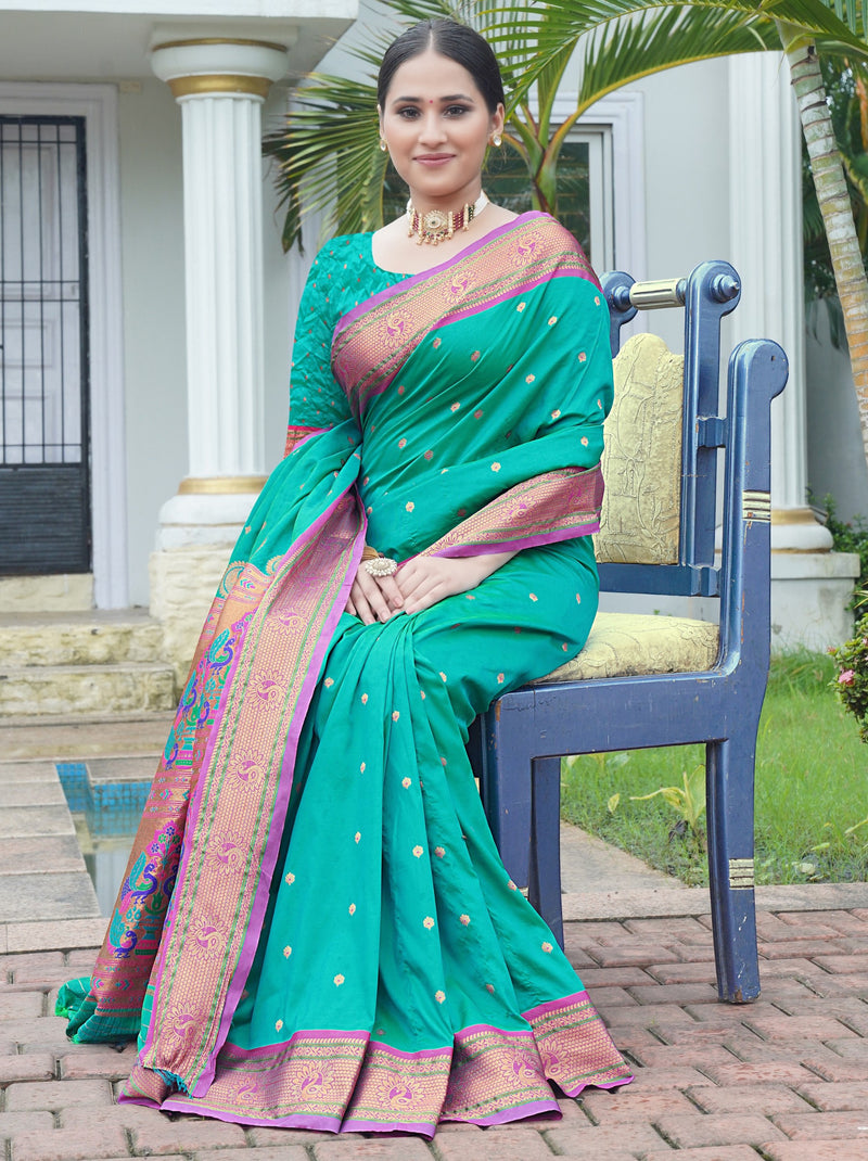 Jungle Green Festive Saree