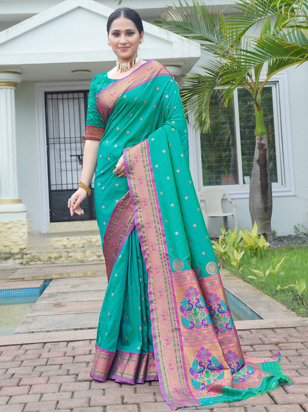 Jungle Green Festive Saree