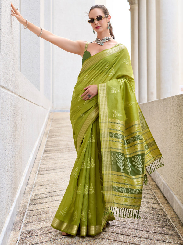 Apple Green Celebration Saree