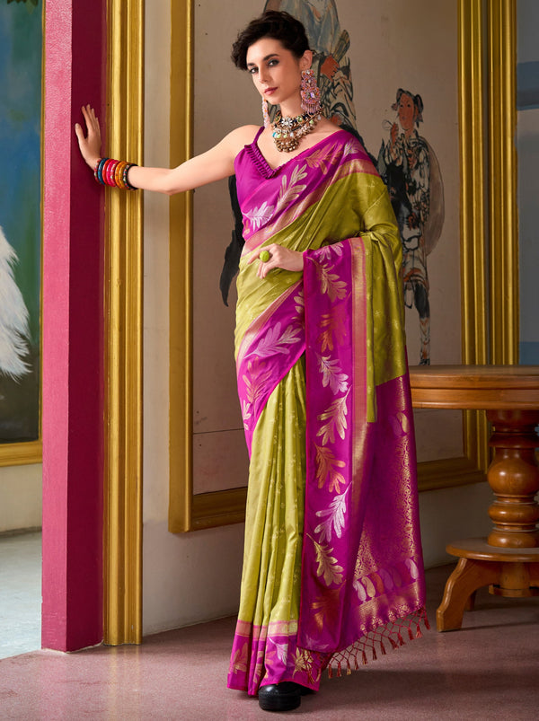 Apple Green Celebration Saree