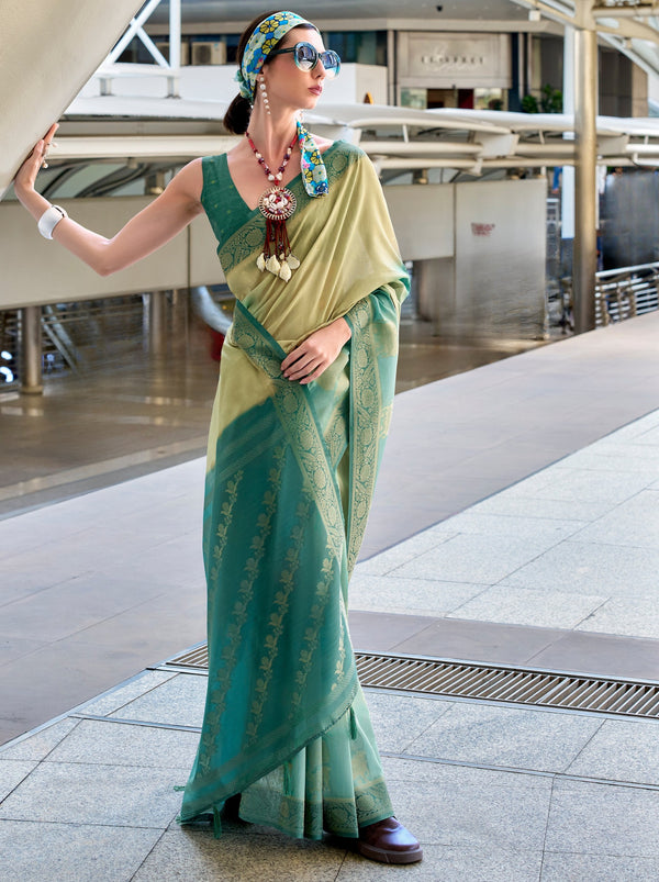 Tea Green Celebration Saree