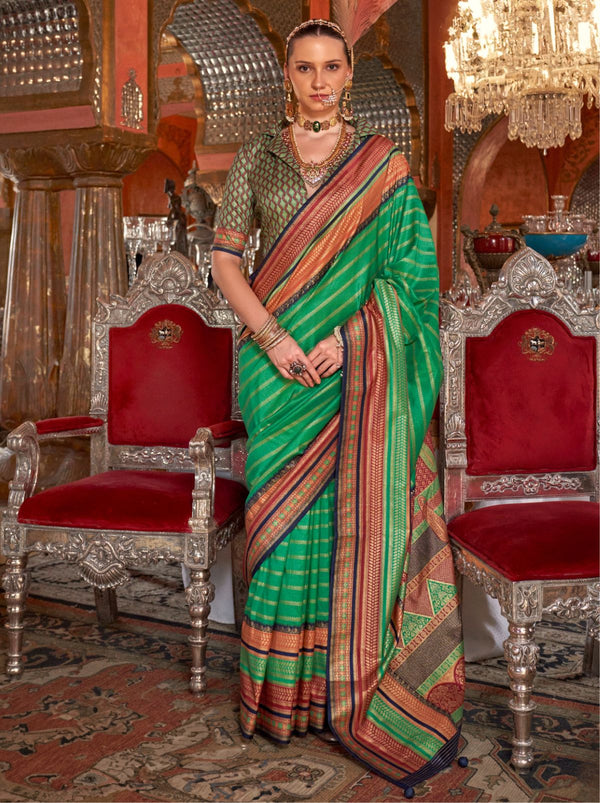 Sea Green Wedding Party Designer Saree