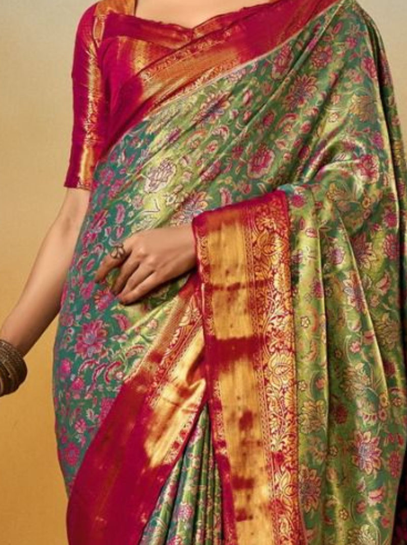 Fern Green Party Designer Saree