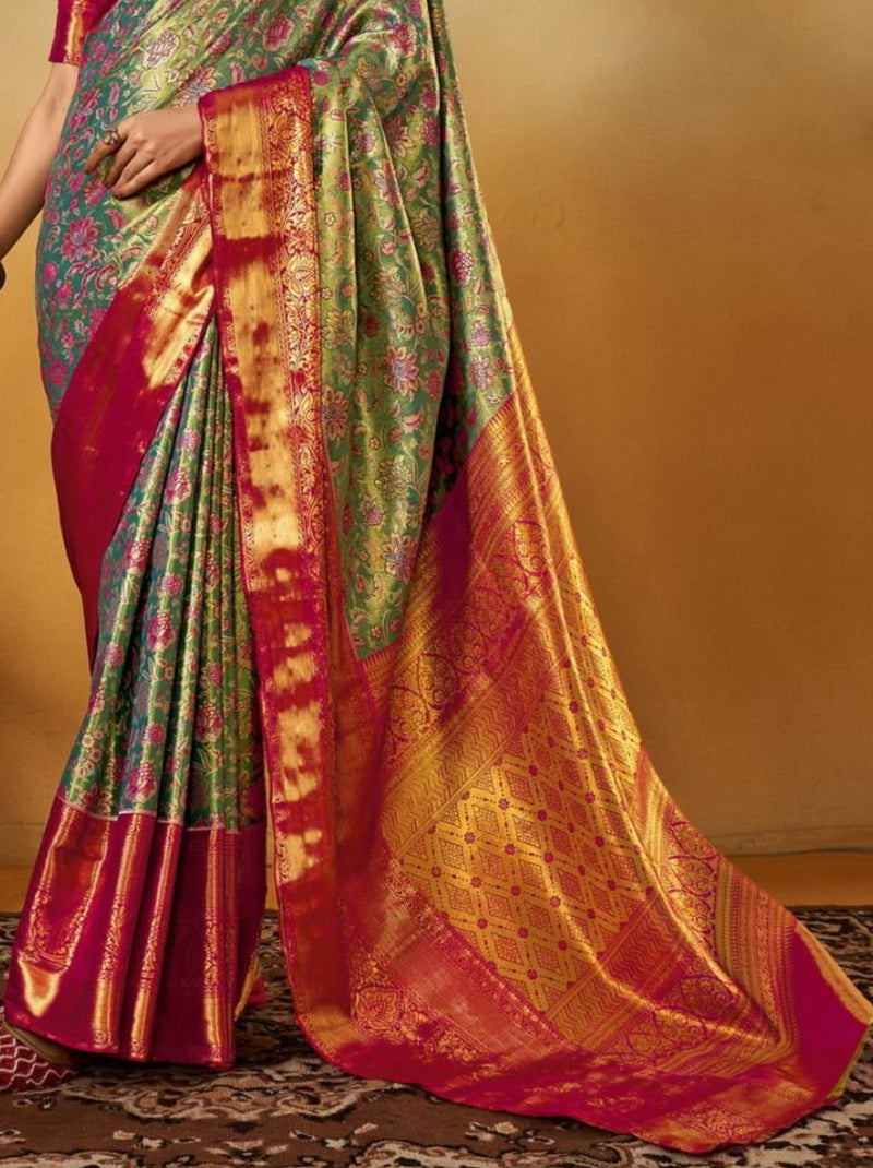 Fern Green Party Designer Saree