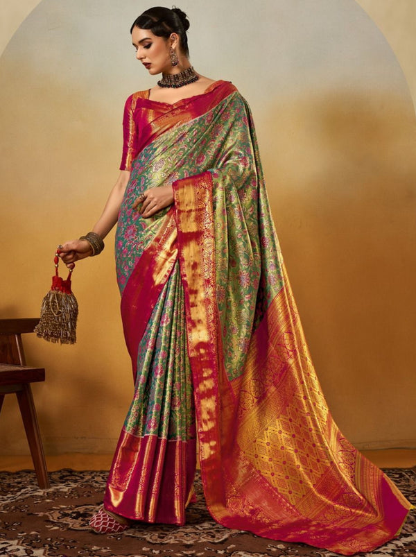 Fern Green Party Designer Saree