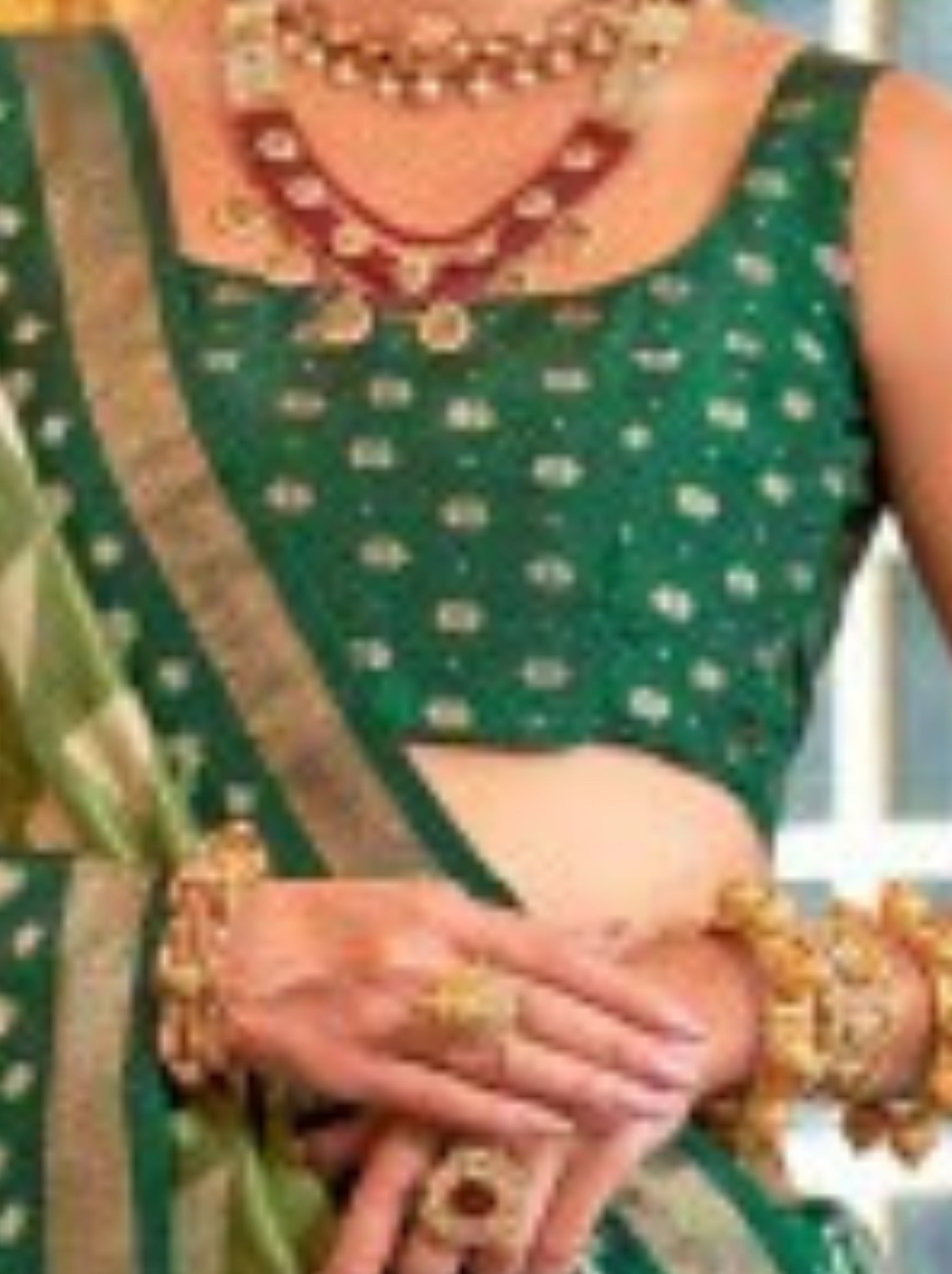 Lime Green Vibrant Patola Silk Festive Saree - TrendOye