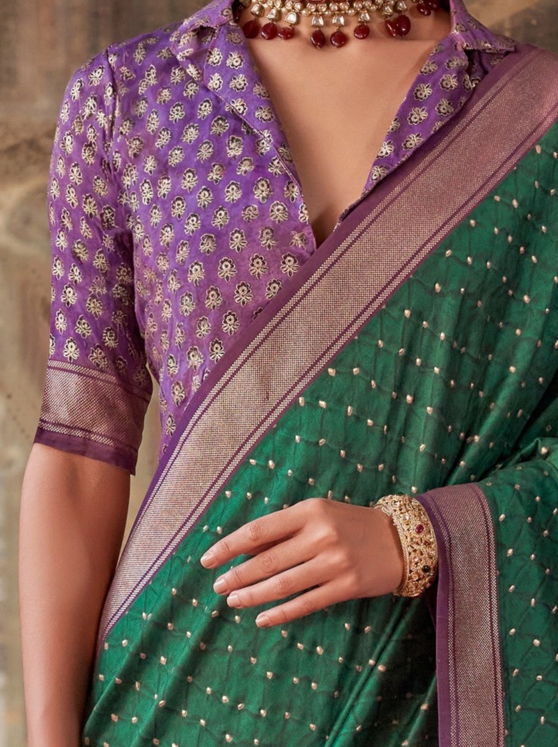 Teal Green Fancy Silk Celebration Saree - TrendOye