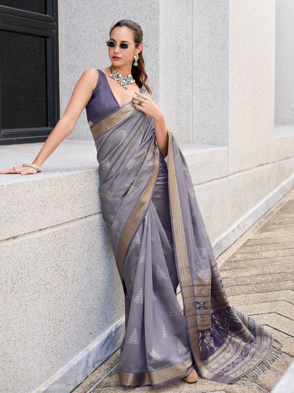 Lava Grey Celebration Saree