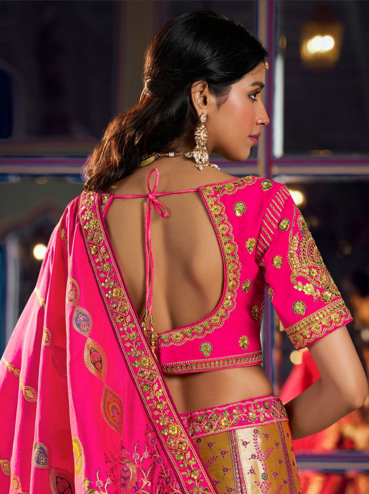 Multi-Color Exclusive Luxury Wedding Lehenga Set With Hand Embroidery Work