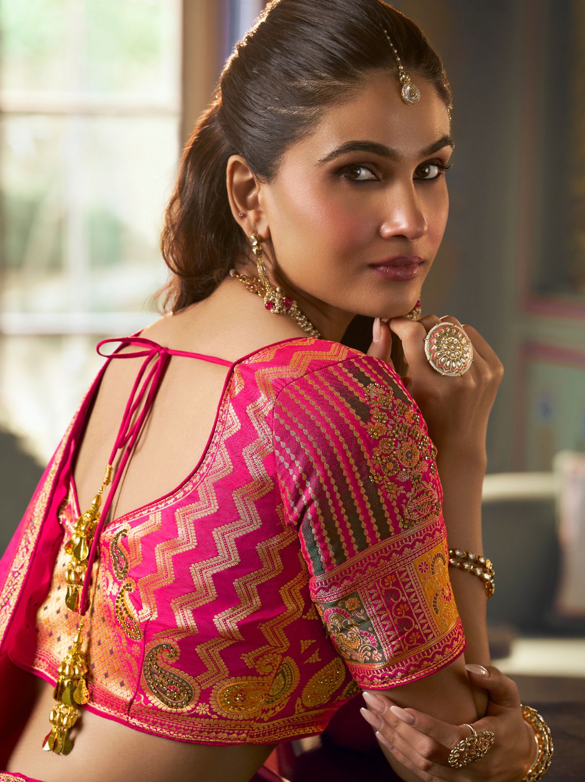 Multi-Color Exclusive Luxury Wedding Lehenga Set With Hand Embroidery Work