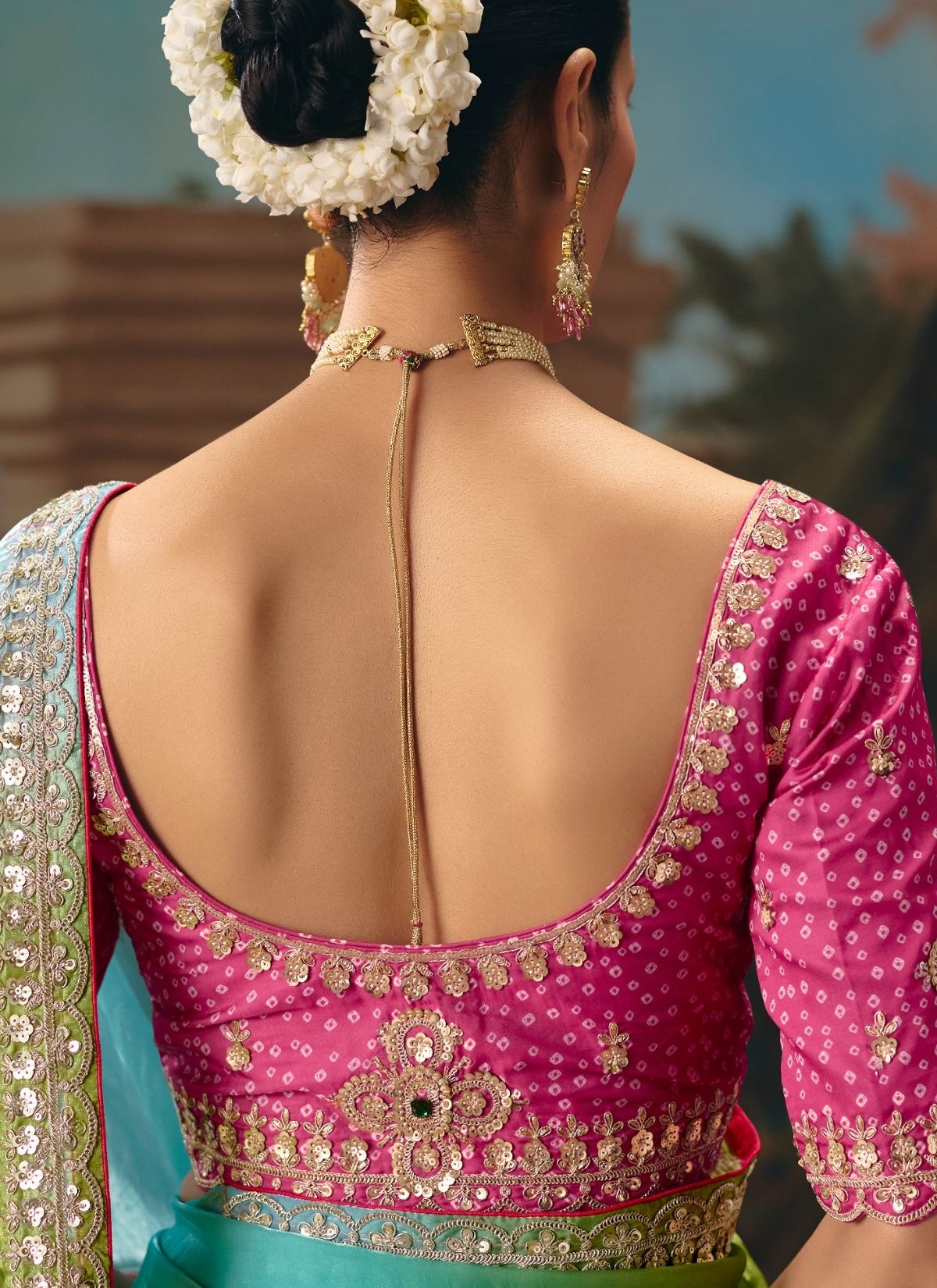 Multicolor Celebration Fancy Saree With Premium Blouse Piece - TrendOye