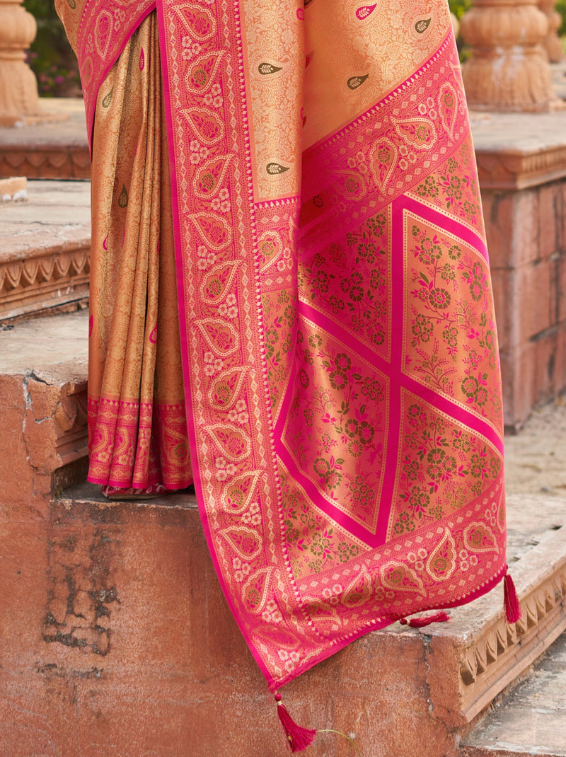 Tangerine Orange Premium Soft Silk Festive Saree