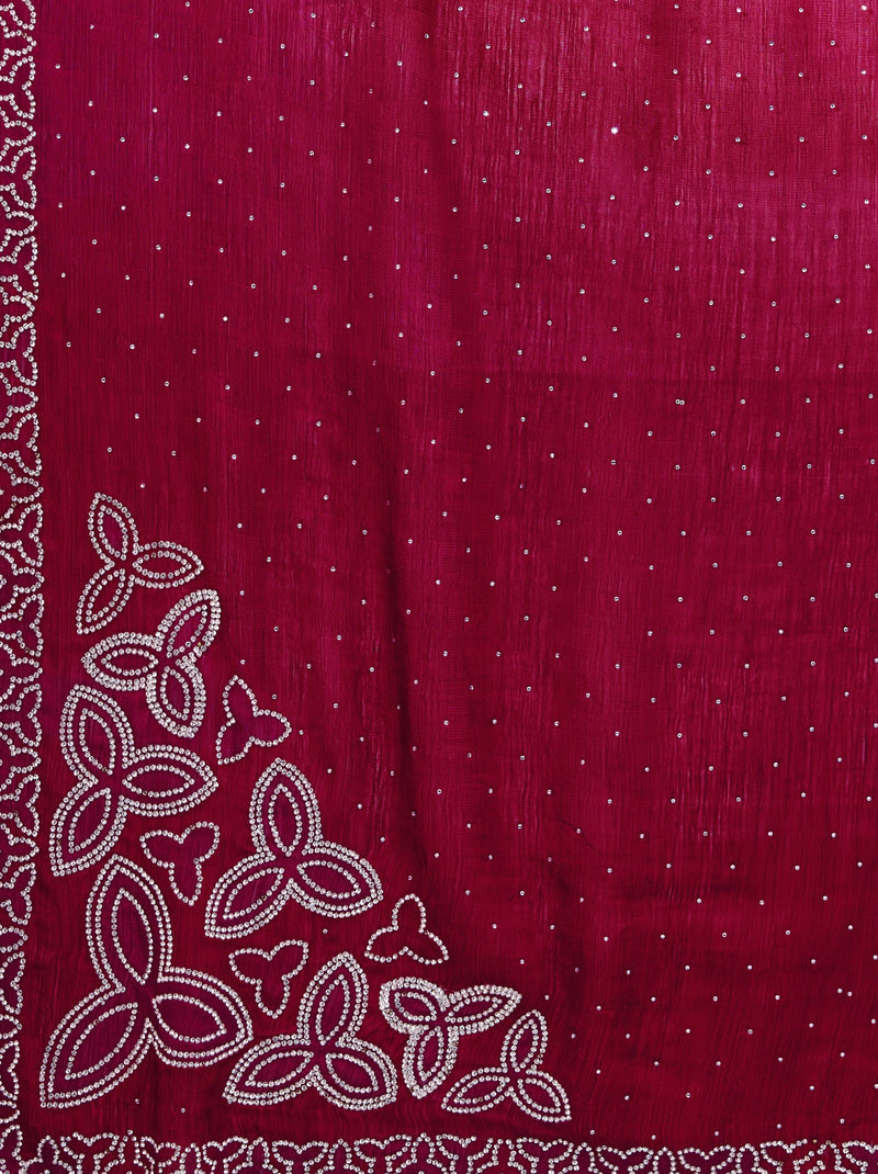 Ruby Pink Fancy Premium Party Designer Saree