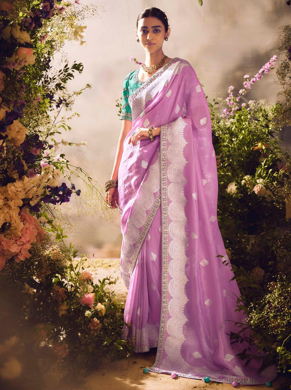 Ultra Pink Wedding And Celebration Saree