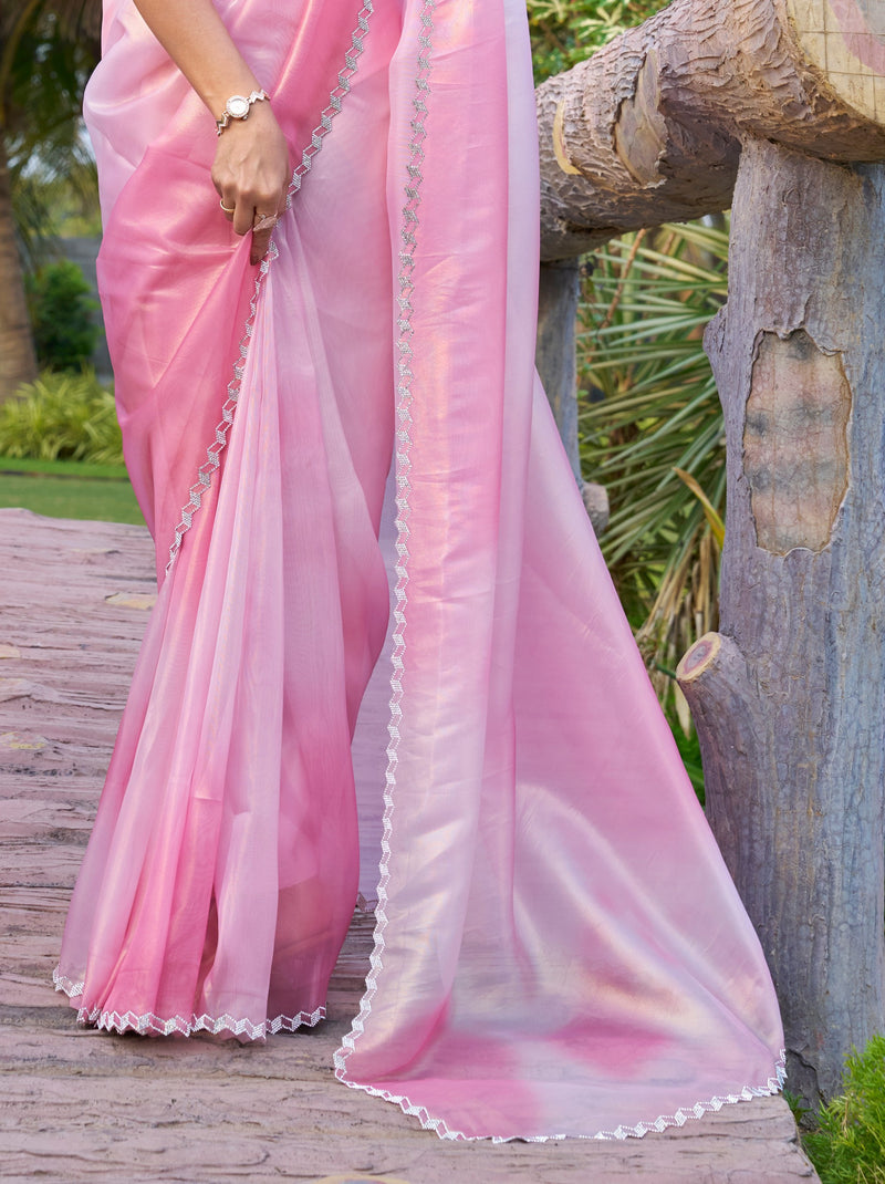 Carnation Pink Celebration Saree