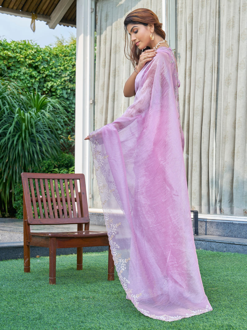 Rose Pink Celebration Saree