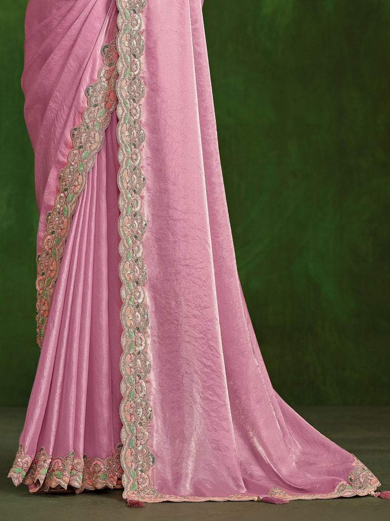 Taffy Pink Celebration Saree