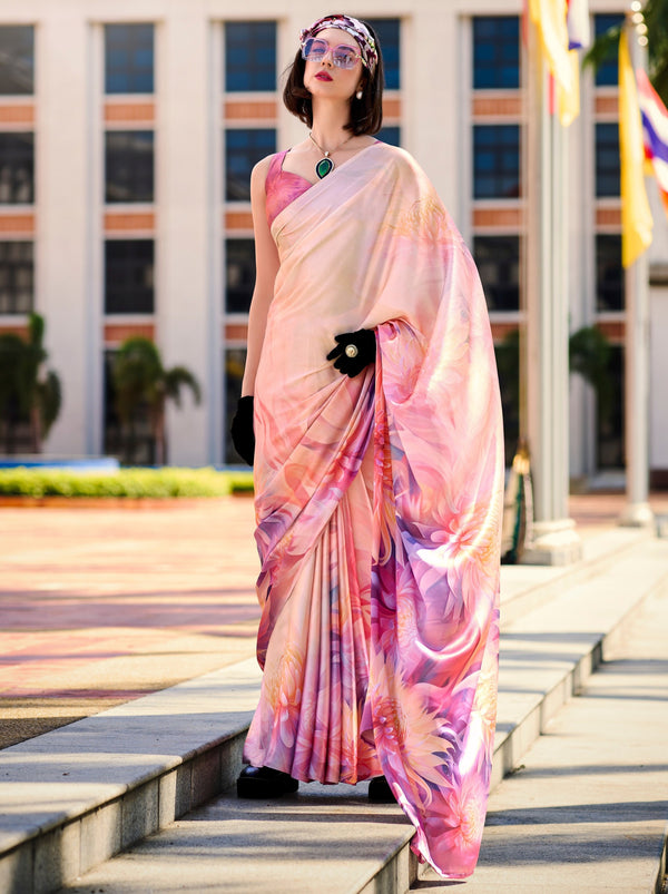 Baby Pink Party Saree