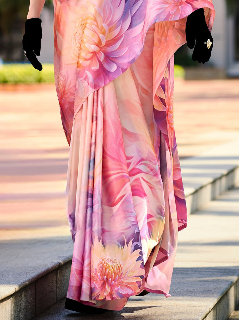 Baby Pink Party Saree