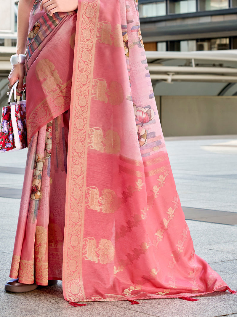 Taffy Pink Celebration Saree