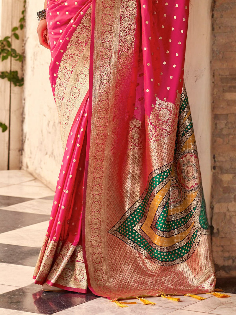 Barbie Pink Wedding Party Designer Saree