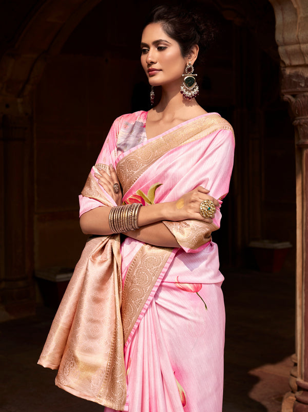 Taffy Pink Celebration Saree