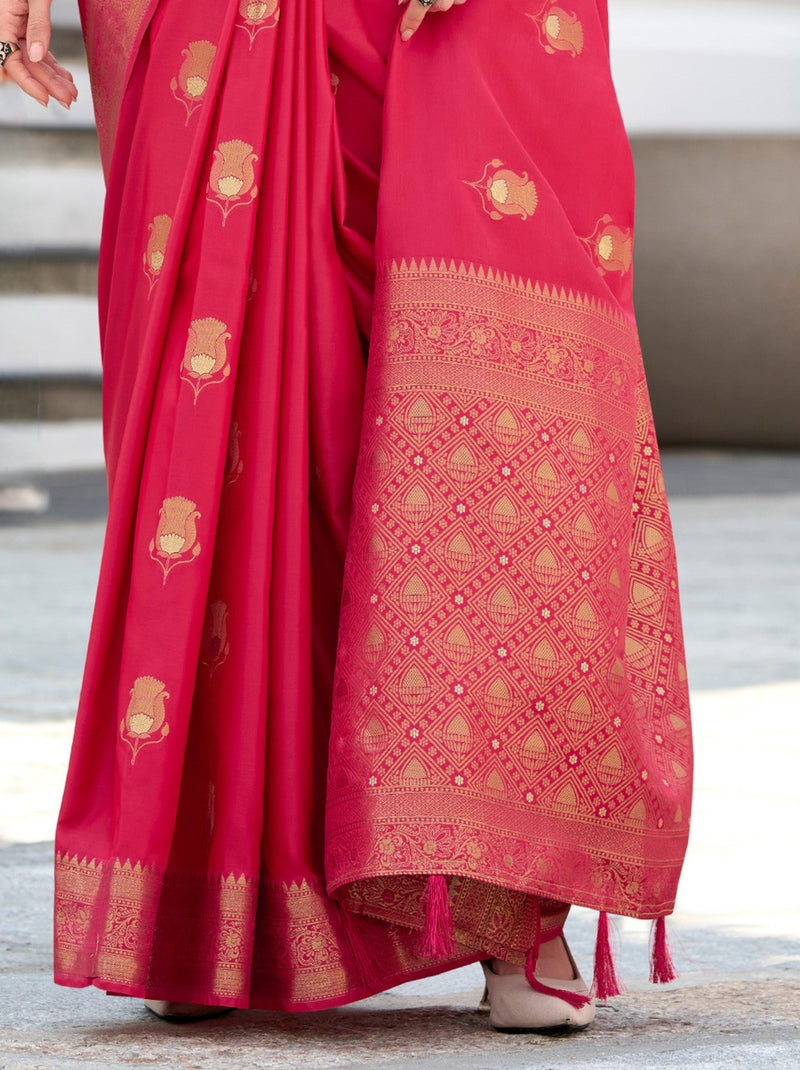 Ruby Pink Celebration Saree