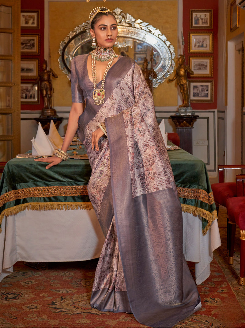 Opera Mauve Purple Party Designer Saree