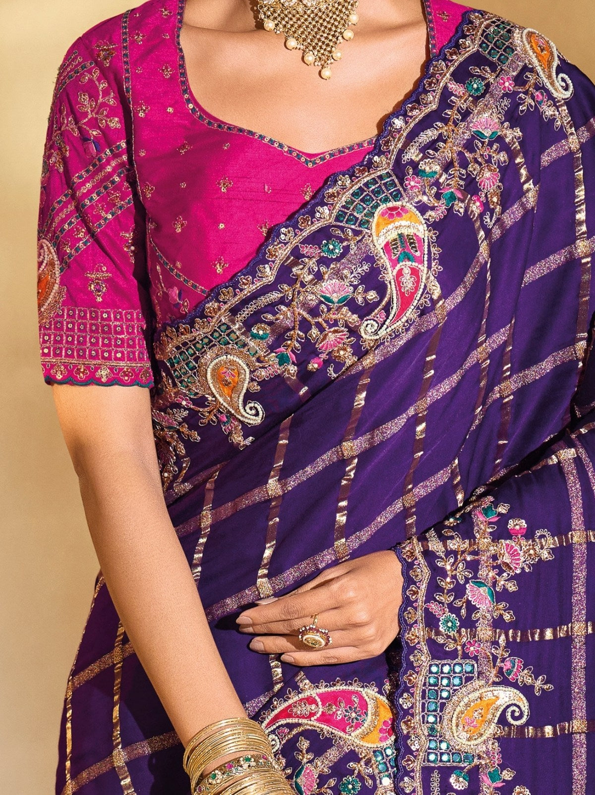 Grape Jelly Purple Elite Soft Silk Saree With Zari Work